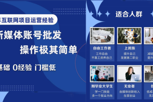 自媒体账号批发，看我怎么一天赚1个W