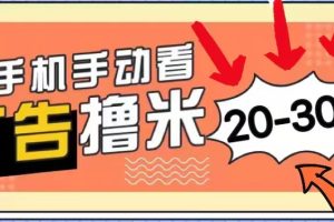 新平台看广告单机每天20-30＋，无任何门槛，安卓手机即可，小白也能轻松上手