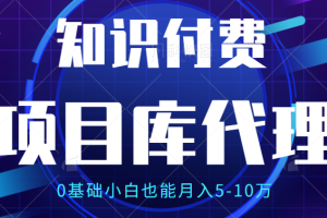 【项目库代理项目介绍】0基础小白也能月入5-10万