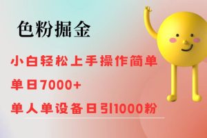 色粉掘金 全自动操作 操作简单 单日收益1000