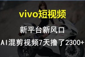 最新技术助力！VIVO中视频项目每周轻松赚1w+，AI去重大揭秘！