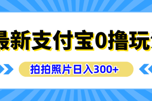 最新支付宝0撸玩法，拍照轻松赚收益，日入300+有手机就能做