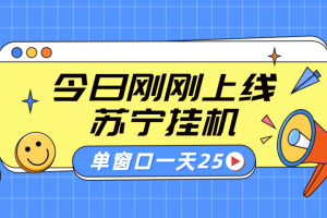 苏宁脚本直播挂机，正规渠道单窗口每天25元放大无限制