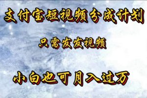 支付宝短视频劲爆玩法，只需发发视频，小白也可月入过万