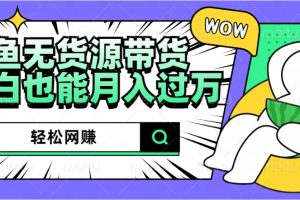 闲鱼无货源带货：轻松网赚，小白也能月入过万的秘密武器