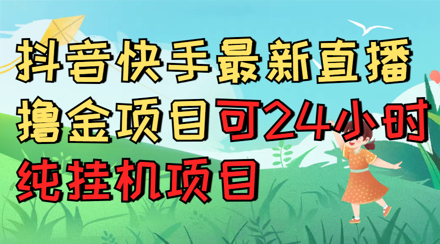 抖音快手最新直播撸金项目可24小时纯挂机项目