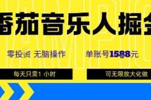 番茄音乐人掘金,单账号最高可撸1k+,可无限矩阵去做,零投入